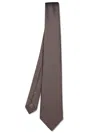 Canali Geometric Micro Pattern Beige And Black Tie In Black
