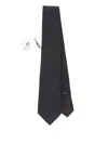 Canali Geometric-pattern Silk-cashmere Tie In Blue