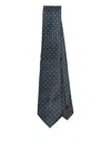 Canali Geometric-pattern Silk Tie In Blue