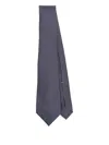 Canali Geometrisch Gemusterte Seidenkrawatte In Blue