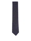 Canali Geometric-pattern Silk Tie In Blue
