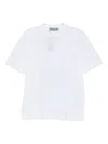 Canali Geometric-print T-shirt In White