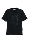 Canali Geometric-print T-shirt In Black