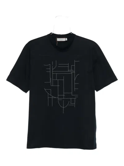Canali Geometric-print T-shirt