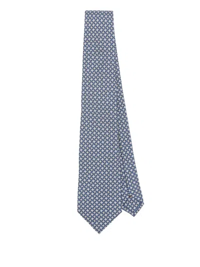 Canali Krawatte Mit Geometrischem Print In Gray