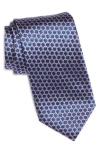 Canali Geometric Silk Jacquard Tie In Pink
