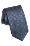 Canali Geometric Silk Tie In Multi