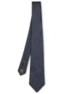 Canali Geometric White/blue Tie