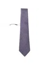 Canali Geometric-pattern Silk Tie In Blue