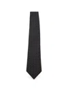 Canali Geometric-pattern Silk Tie In Black