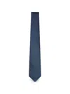 Canali Geometric-pattern Silk Tie In White
