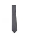 Canali Geometric-pattern Silk Tie In White