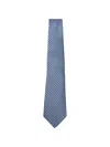 Canali Geometric-pattern Tie In Blue