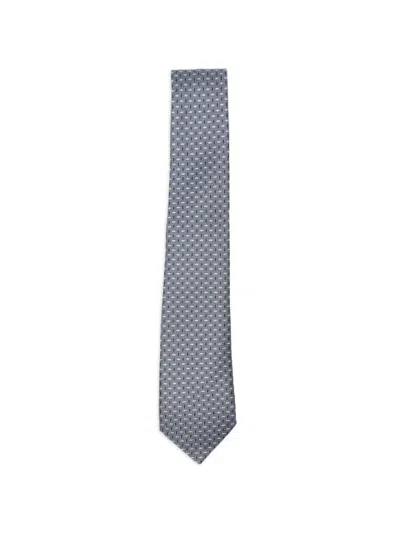 Canali Geometric-pattern Tie In Blue