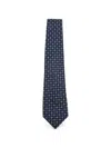 Canali Geometric-pattern Tie In Blue