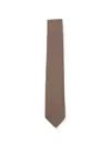 Canali Geometric-pattern Wool Tie In Brown