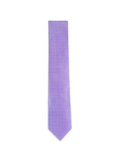 Canali Geometric-patterned Tie In Purple