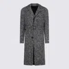 Canali Grey Wool Coat In Gray