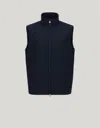 Canali Gilet Bleu Matelassé En Tissu Technique Avec Membrane In Black