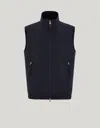 Canali Gilet En Tissu Technique Bleu In Black