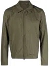 Canali Lightweight Water Repellent Zip Up Jacket In Green