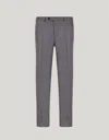 Canali Gray Pleatless Pure 150's Wool Pants In Gray