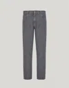 Canali Gray Regular Fit Five-pocket Denim Pants In Gray
