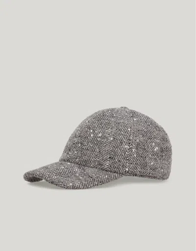 Canali Gray Wool, Alpaca And Technical Fiber Blend Baseball Cap