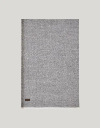 Canali Gray Wool And Cashmere Blend Scarf