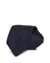 Canali Grenadine Silk Tie In Navy