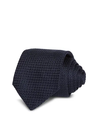Canali Grenadine Silk Tie In Navy