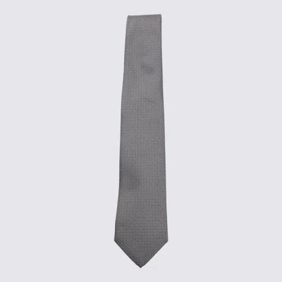 CANALI GREY SILK TIE