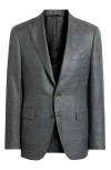 Canali Wool-blend Blazer In Gray