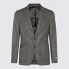 Canali Two-button Single-breasted Blazer In Gray