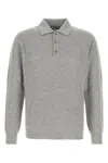 Canali Grey Wool Blend Polo Shirt In Gray