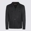 Canali Wool Blazer In Black