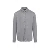 Canali Long-sleeved Wool Shirt In Gray