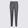 Canali Belt Loop Casual Pants In Gray