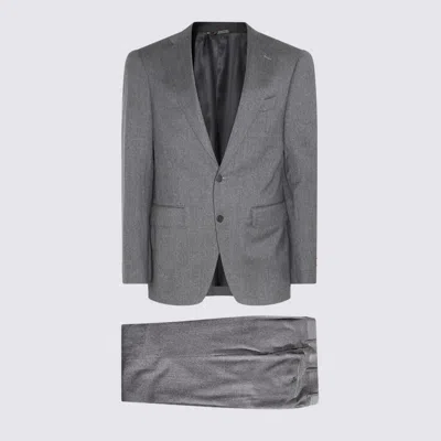 CANALI GREY WOOL SUITS