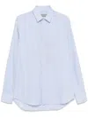 Canali Hemd Mit Gittermuster In Blau