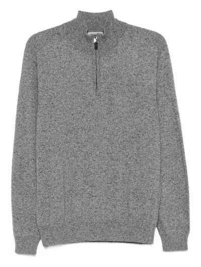 CANALI HALF-ZIP WOOL SWEATER