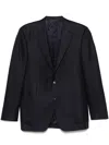 Canali Herringbone-pattern Blazer In Blue
