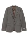 Canali Herringbone Wool Suit In Gray