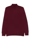 Canali High-neck Wool Sweater In Red