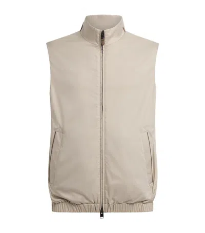 Canali High-neck Gilet In Neutral