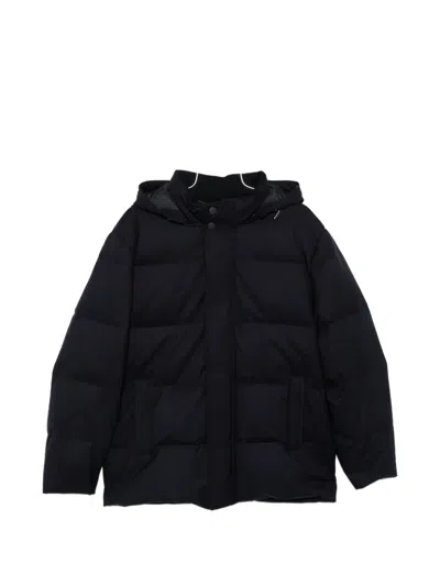 Canali Hooded Padded Jacket In Black