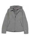 Canali Hooded Zip-up Jacket In Gray