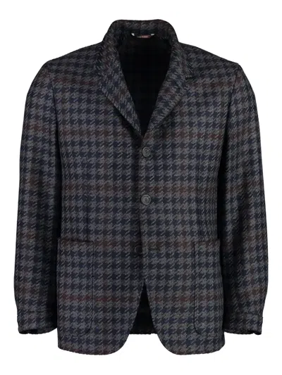 CANALI HOUNDSTOOTH-PATTERNED BLAZER