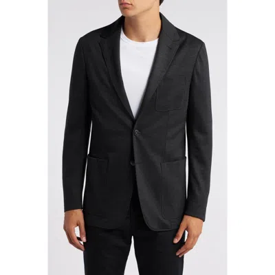 Canali Impeccabile Solid Knit Sport Coat In Charcoal