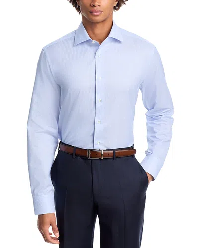 Canali Impeccable Stripe Dress Shirt In Light Blue